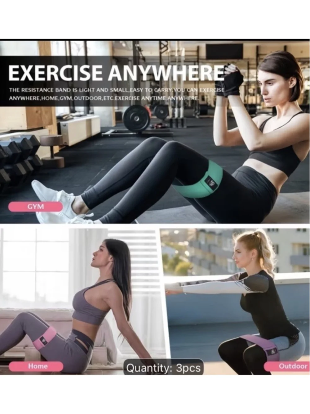 Exercises band leg designed for workout yoga beginners pilates, rehabilitation